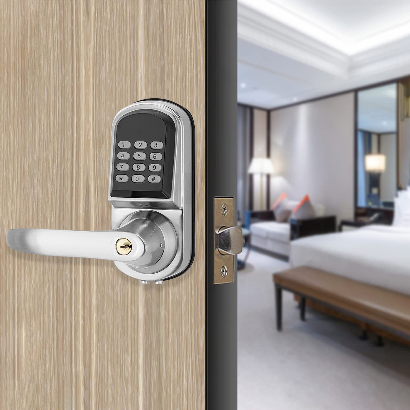 Door Handle - قفل باب رقمي عالي الجودة بمقبض