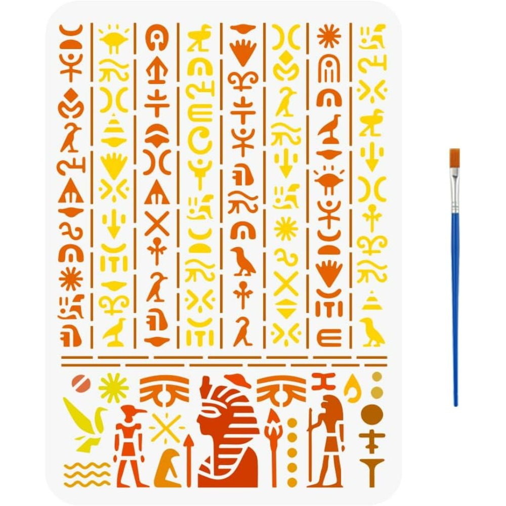 استنسل النصي المصري القديم مع  - مراجعة Paint Brush وسعره
