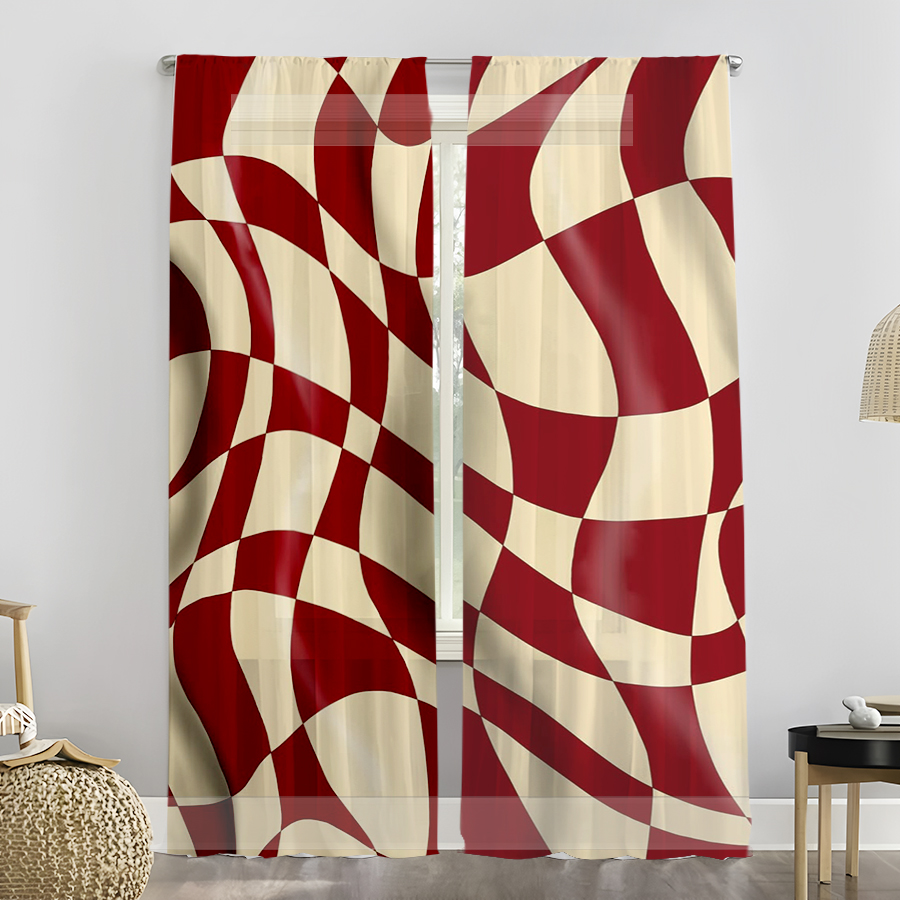 قطعتان من الستائر الشفافة، بتص - مراجعة Curtain Rods وسعره
