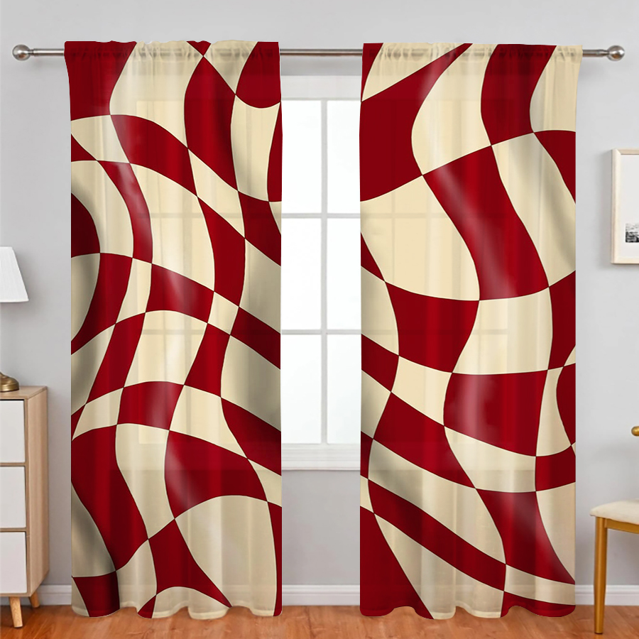 قطعتان من الستائر الشفافة، بتص - مراجعة Curtain Rods وسعره