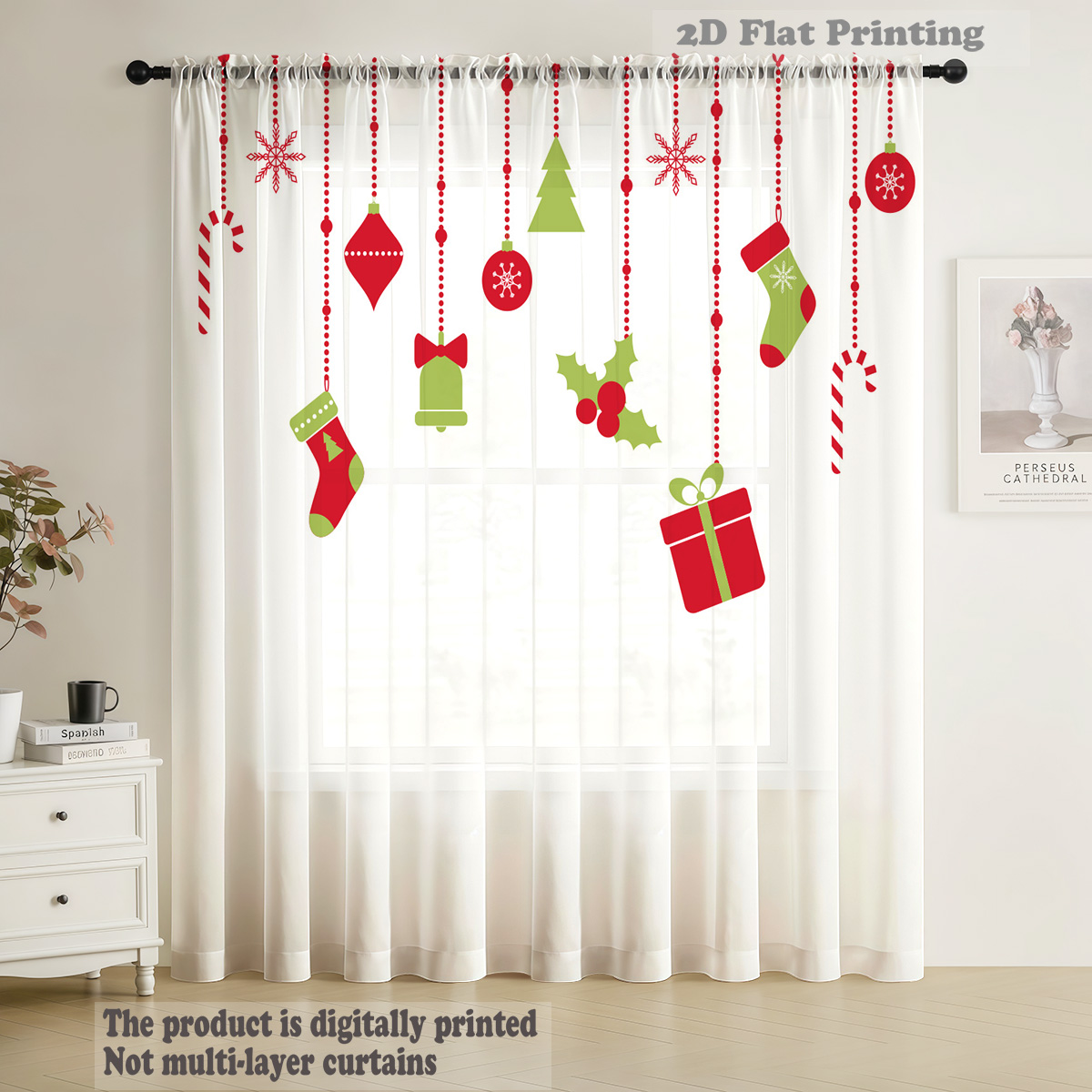 ستائر نافذة شفافة من قماش الفو - مراجعة Curtain Rods وسعره
